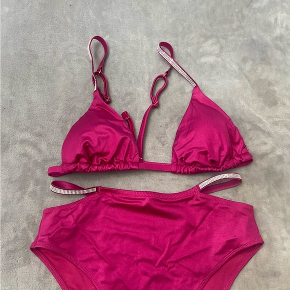 New! SET Victoria’s Secret Swim Shine Strap Bikini Top & Bottom  10480 - Picture 7 of 12